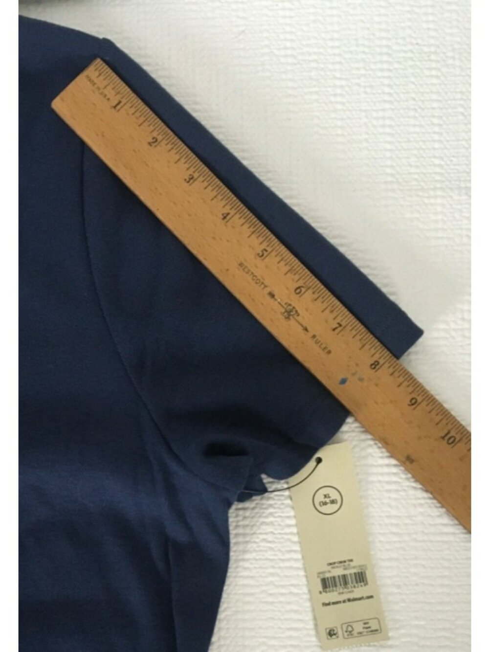 No Boundaries Top Women Size XL Blue Cropped Tee Short Sleeves Round Neck New - Picture 10 of 15